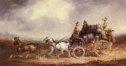 Charles Cooper The Edinburgh-London Royal Mail on the Road Sweden oil painting artist